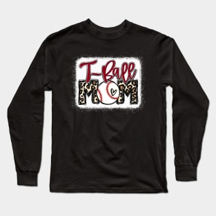 T-ball Mom Leopard Shirt Tee Ball Mom Long Sleeve T-Shirt